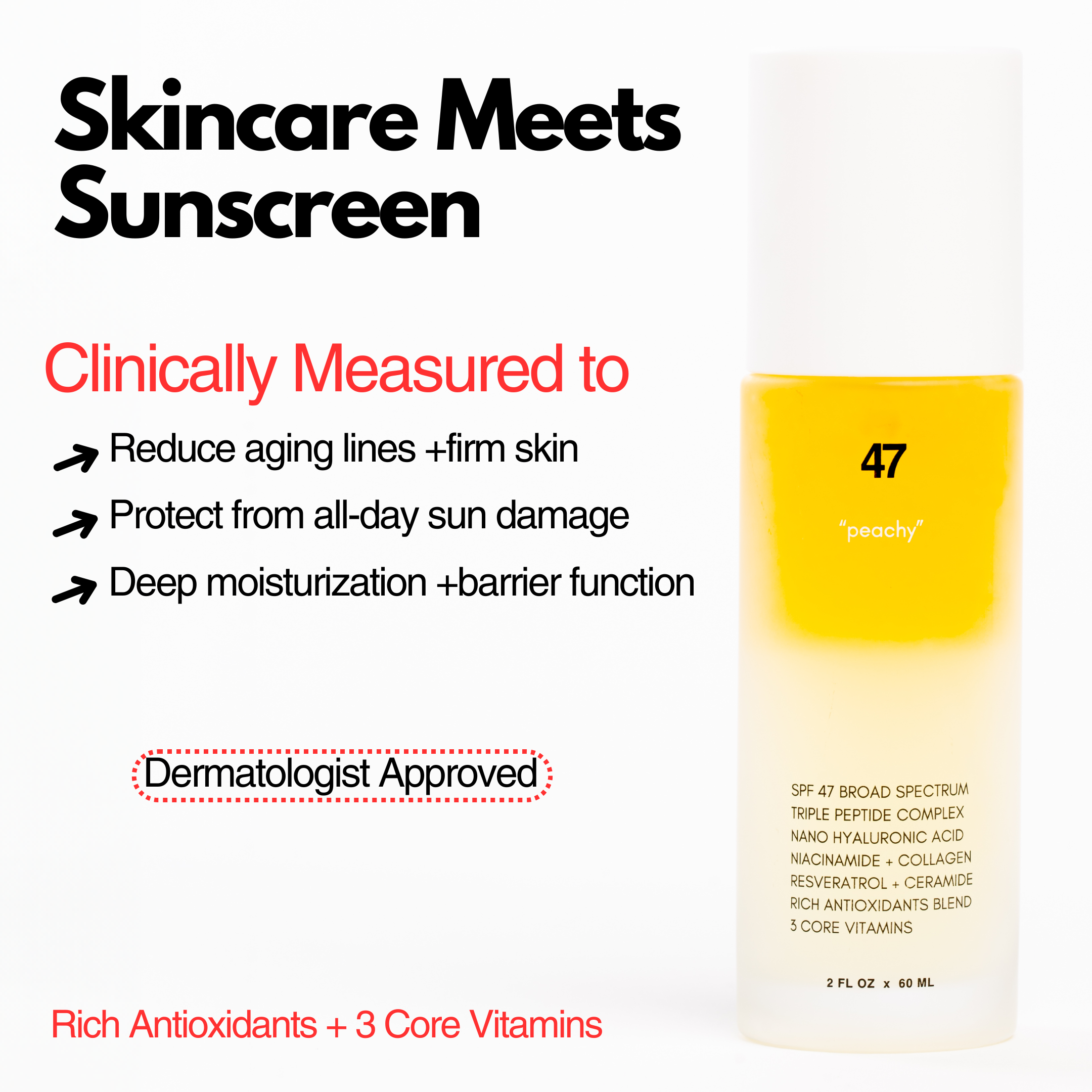 Pluxos Sun Veil SPF 47 face sunscreen mist spray with skincare ingredients